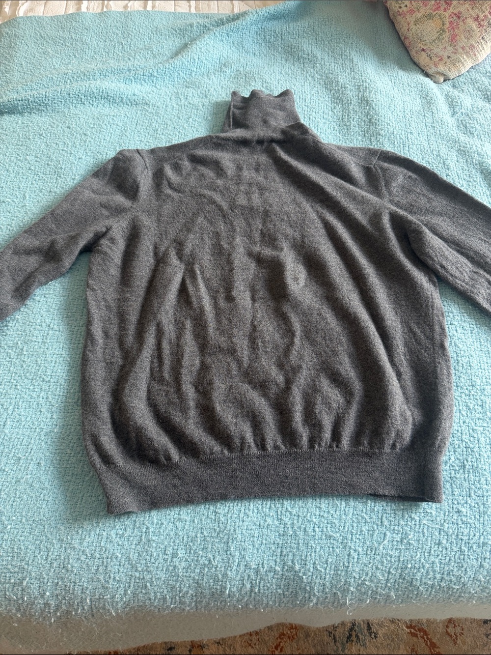 Barba Gray Knit Turtleneck Sweater